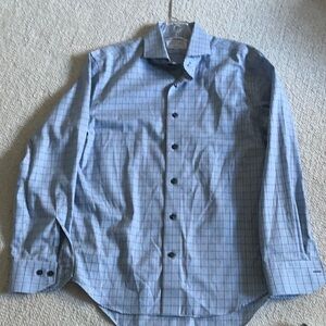 Lorenzo Uomo Blue Checkered Men's Shirt